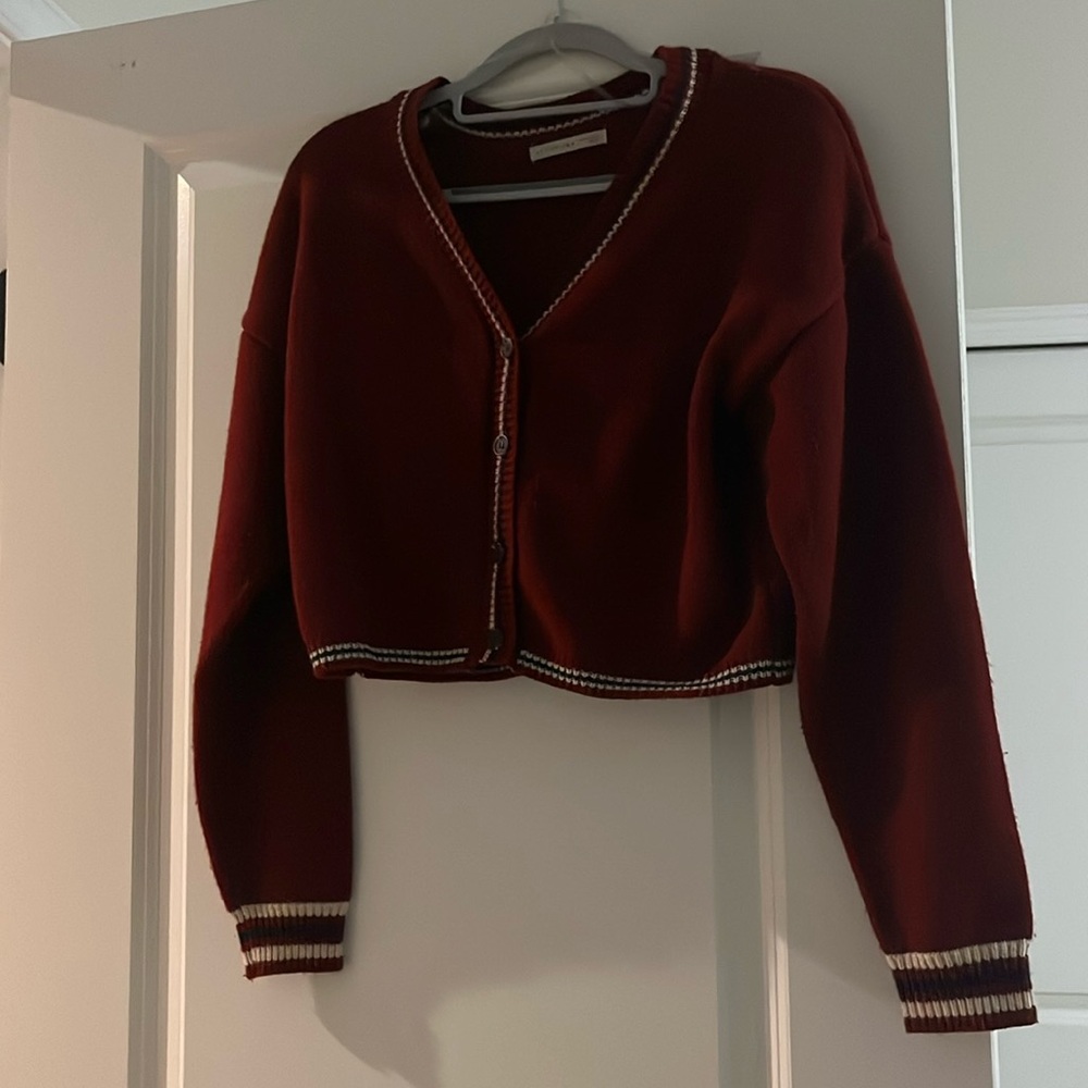 Active USA red cardigan
